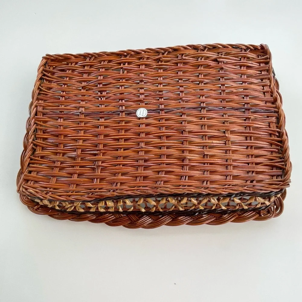 Rectangle Shallow Basket About 14.5” x 9.5” x 2” Good for Bread, Entrywa…